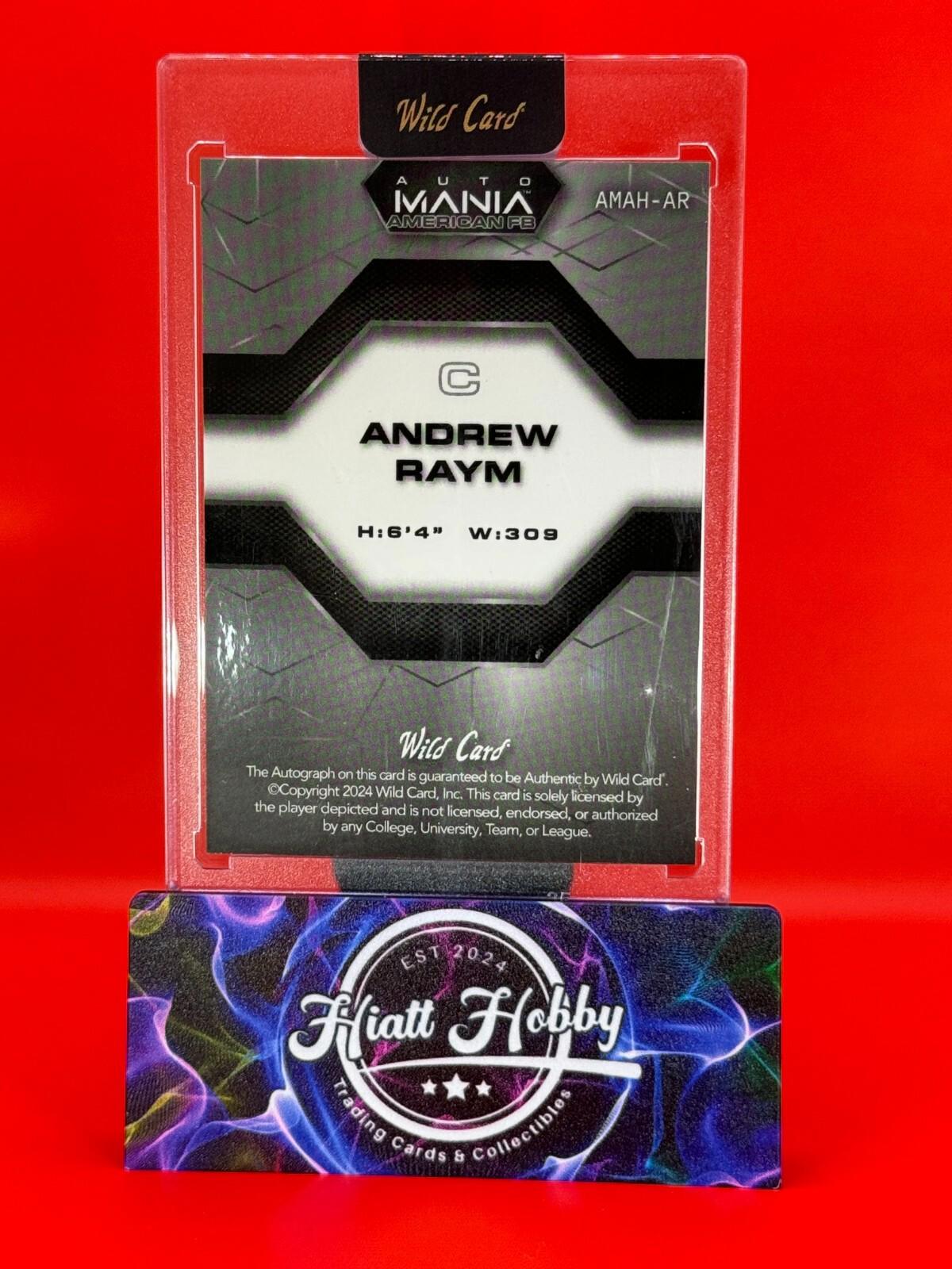 2024 Wild Card Auto Mania Fireworks Stealth Foil Andrew Raym #AMAH-AR - 1/1