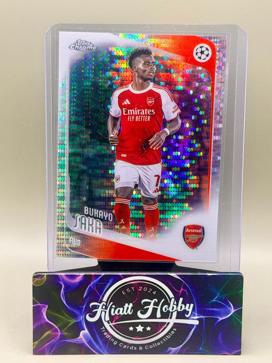 2025-26 Topps Chrome UEFA Soccer - #12 Bukayo Saka - Pulsar Refractor