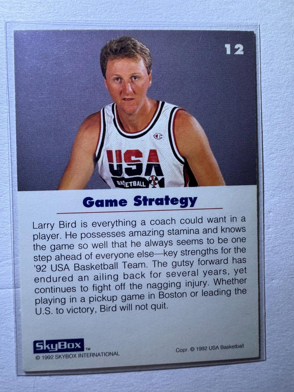1992 Skybox USA Basketball Larry Bird - LOT of 4