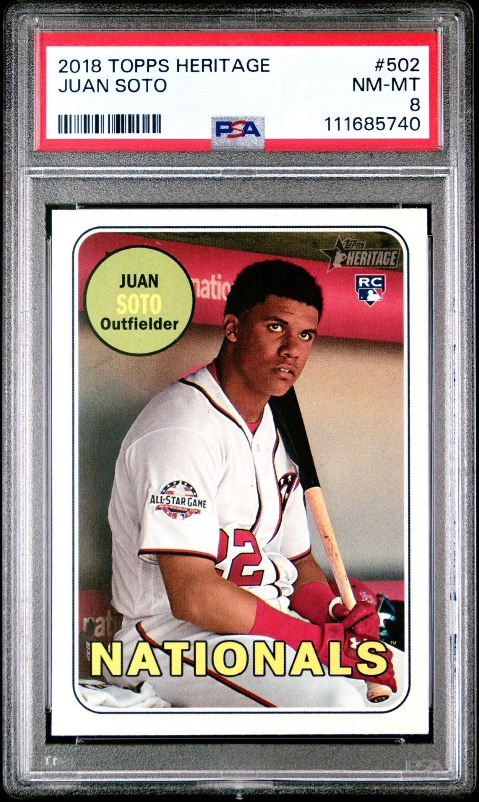 2018 Topps Heritage High Number - Juan Soto #502 (RC) - PSA 8