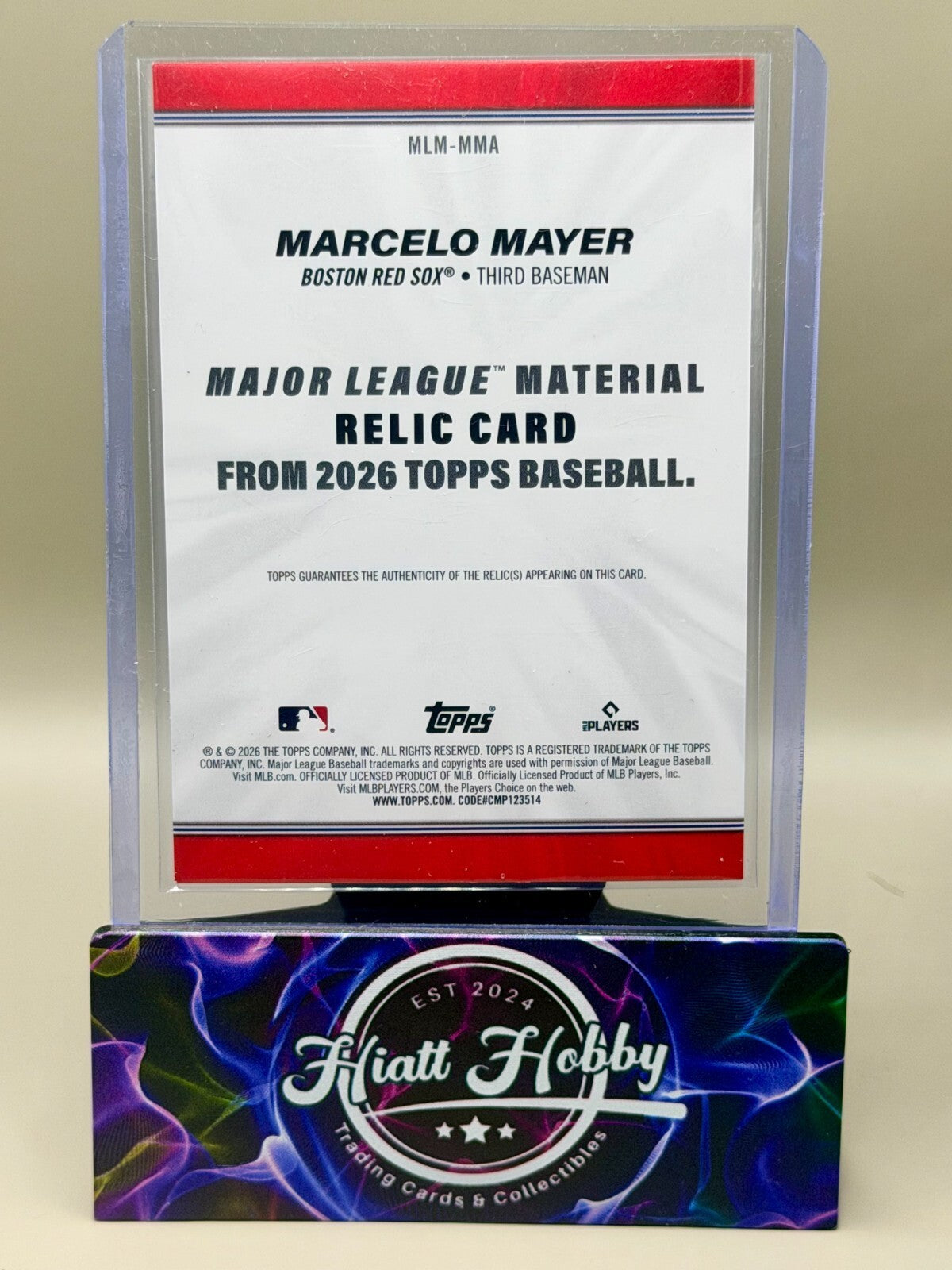 2026 Topps Series 1 - Major League Material Marcelo Mayer #MLM-MMA (MEM, RC)