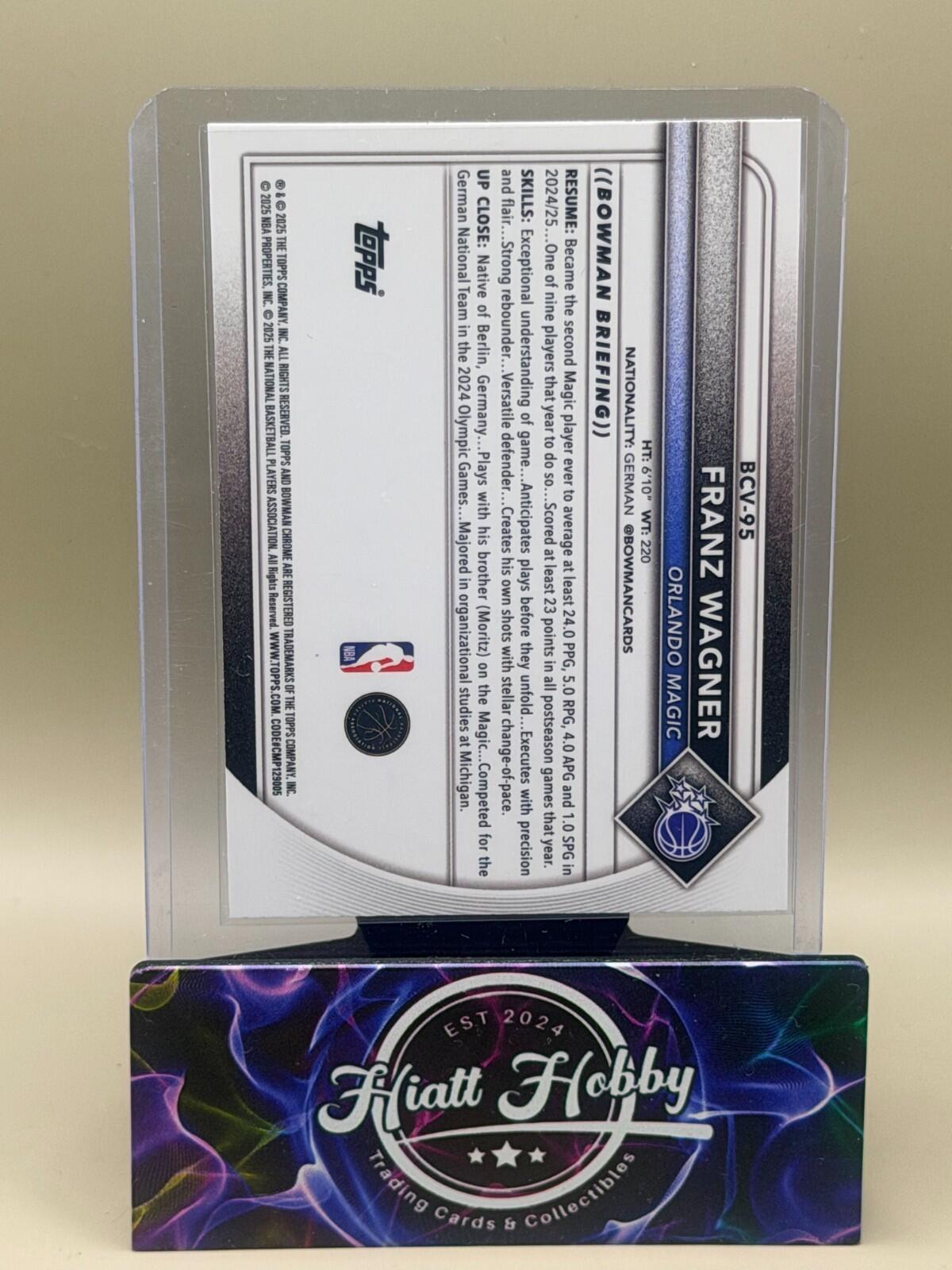 2025-26 Bowman Chrome Basketball - #BCV-95 Franz Wagner - Reptilian Refractor