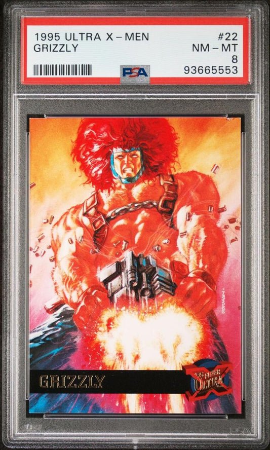 1995 Fleer Ultra X-men - Grizzly #22 - PSA 8