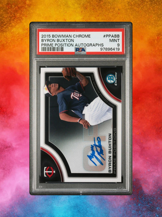 2015 Bowman Prime Position Autograph Byron Buxton #PPA-BB - PSA 9