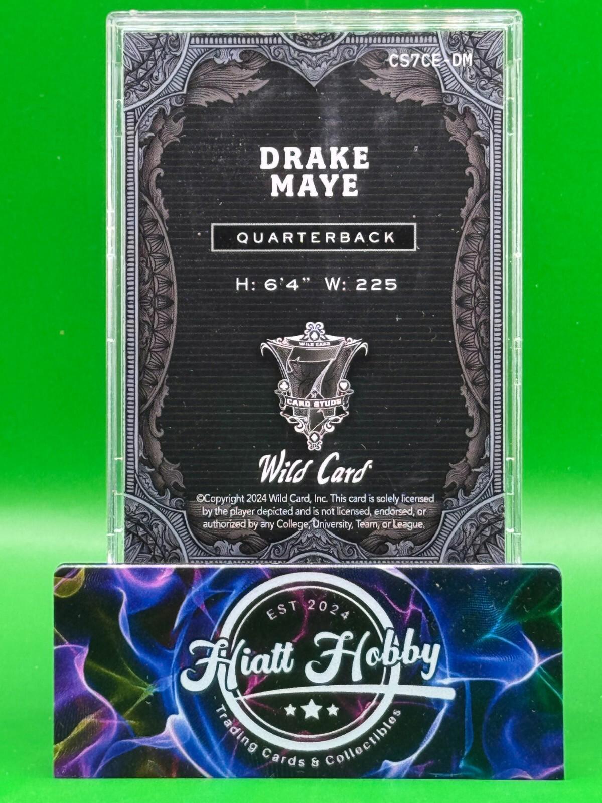 2024 Wild Card 7-Card Stud - Drake Maye #CS7CE-DM - Copper /7
