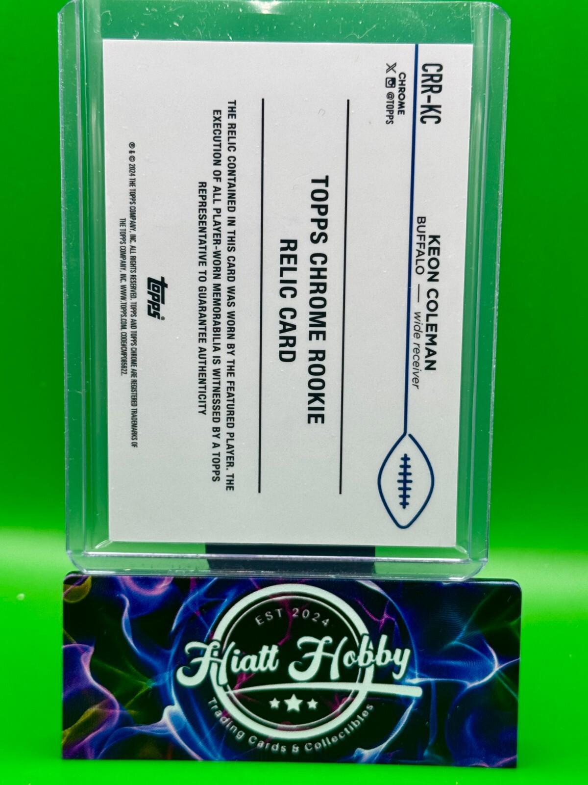 2024 Topps Chrome Football - Keon Coleman #CRR-KC - Green Rookie Relic /99 (RC)