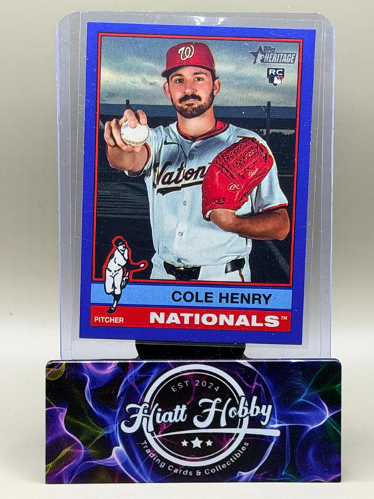 2025 Topps Heritage High Number - Cole Henry #697 - Dark Blue Boarder (RC)