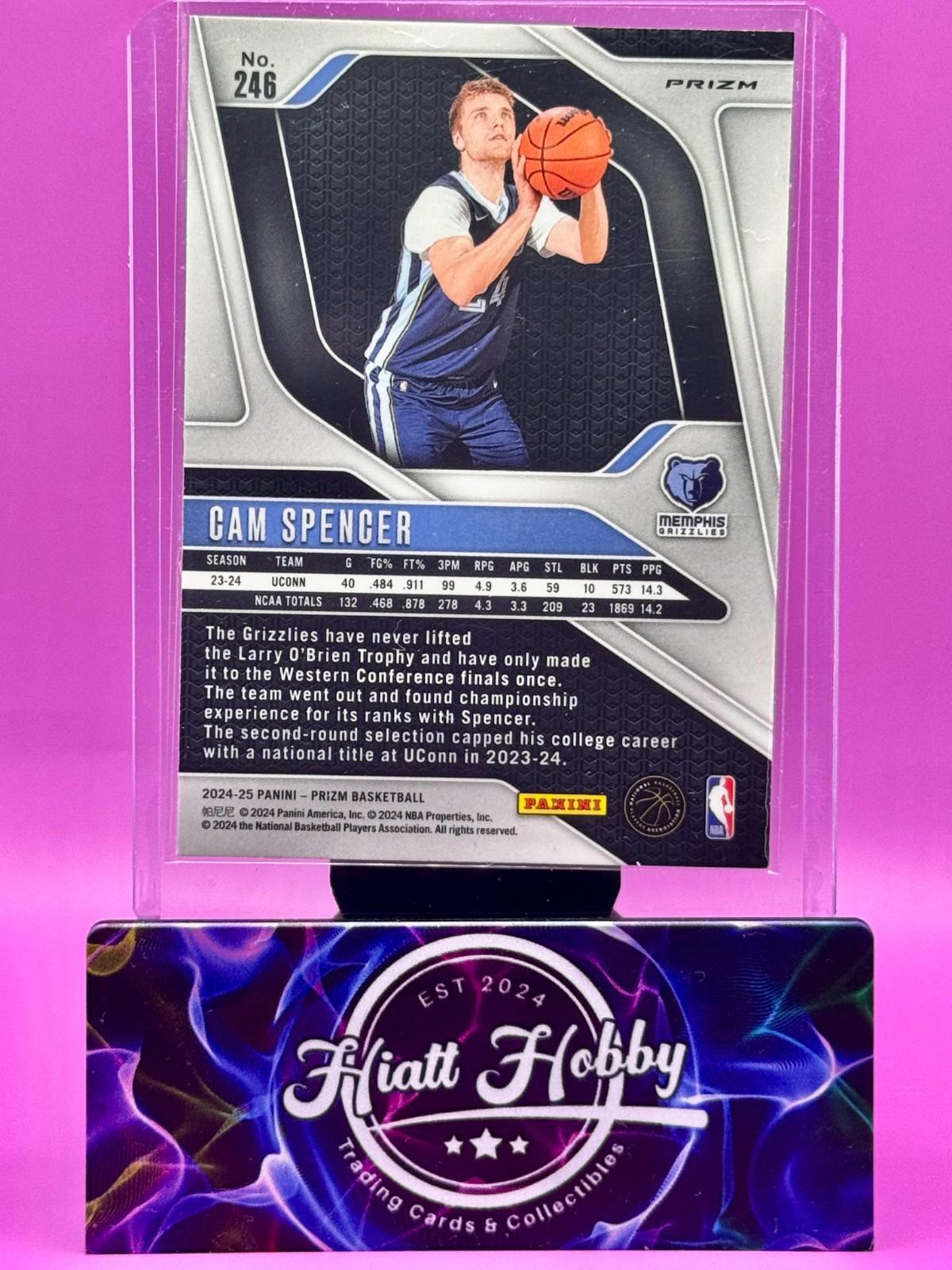 2024-25 Panini Prizm - Cam Spencer #246 Silver Prizm (RC)