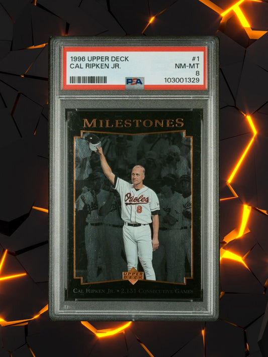 1996 Upper Deck Baseball - Cal Ripken Jr #1 - Cal Ripken Collection - PSA 8