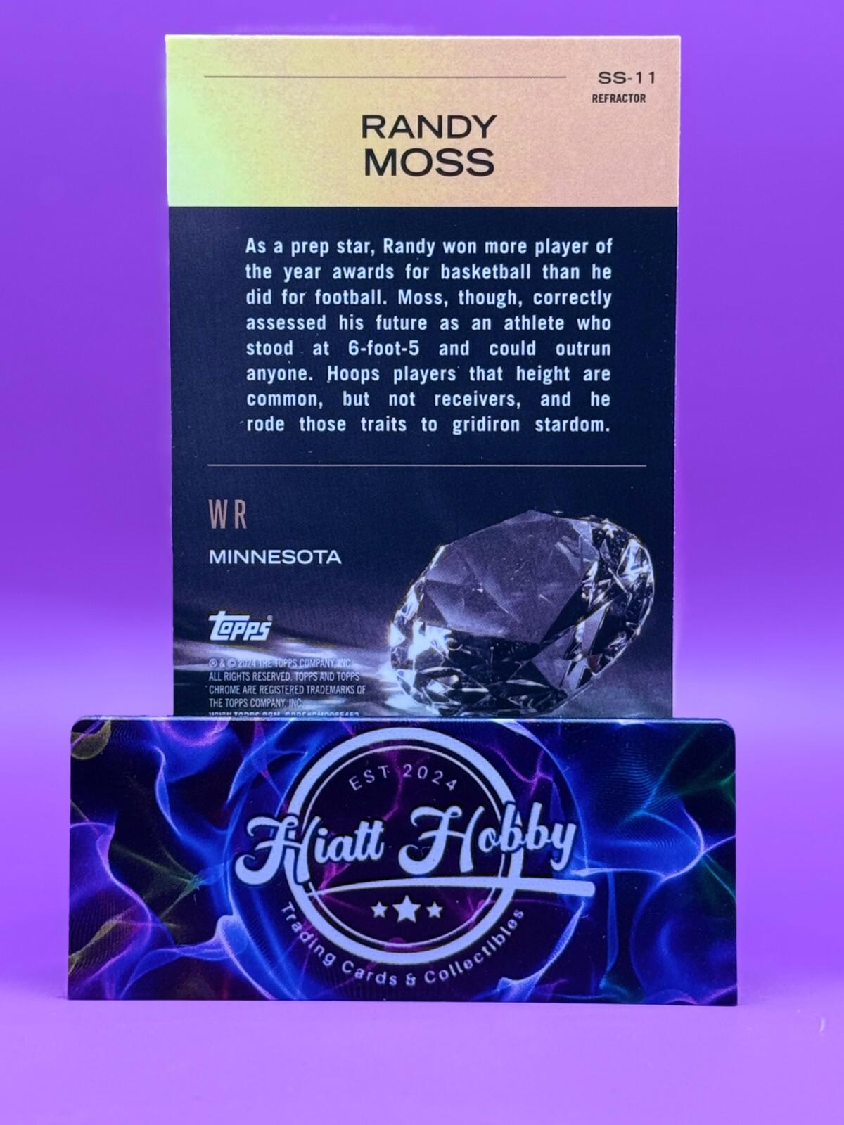 2024 Topps Chrome Football - Randy Moss #SS-11 - Sunday Swag - Refractor