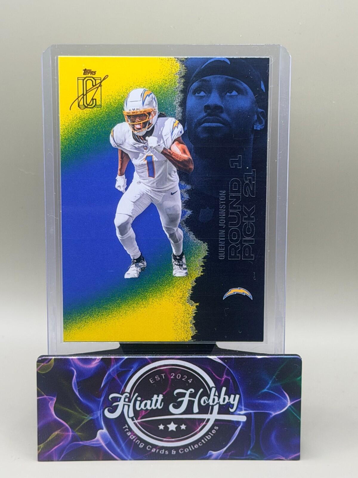 2025 Topps Signature Series Football - #31 Quentin Johnston - Blue & Yellow
