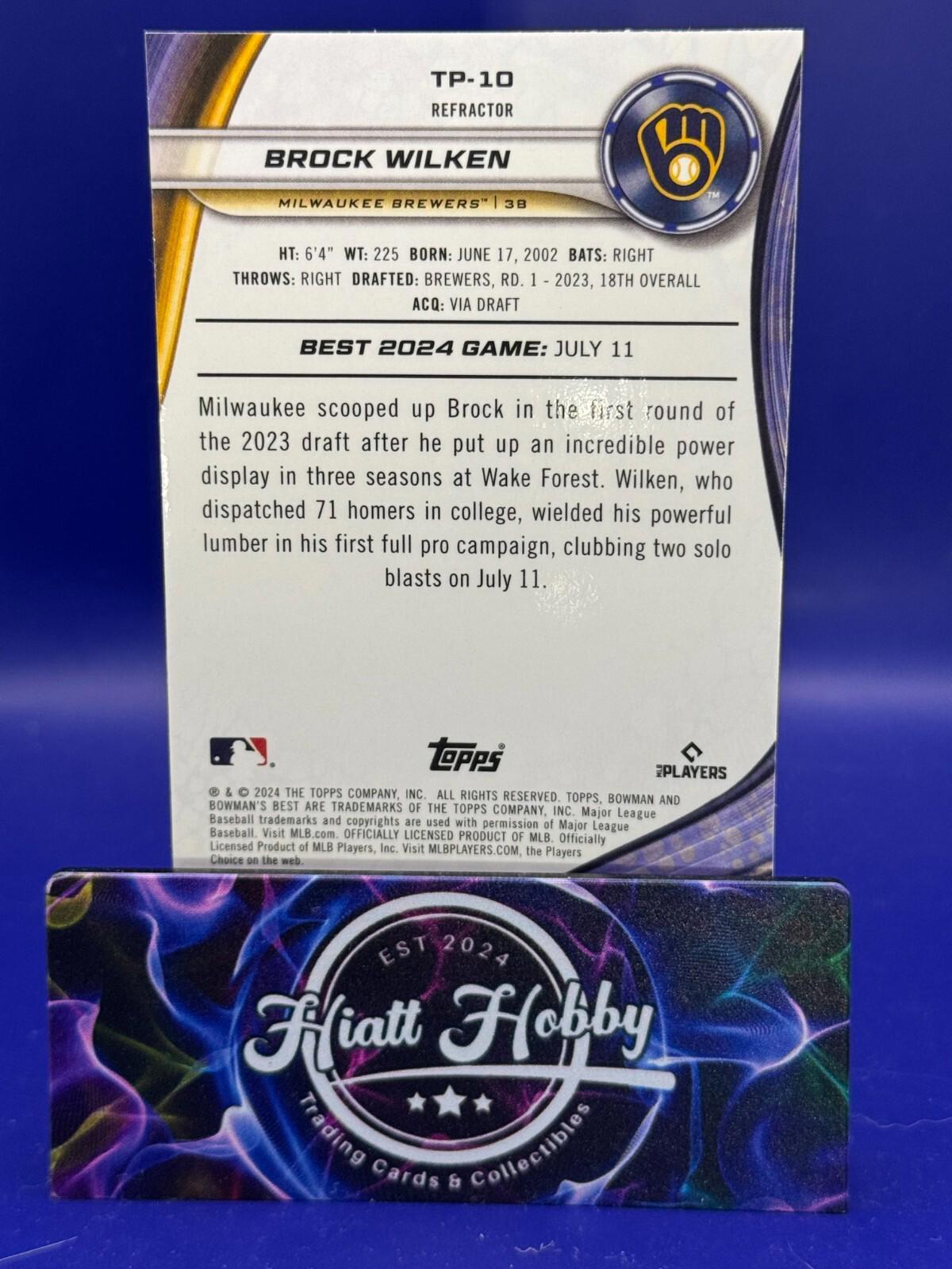 2024 Bowman's Best Baseball - Brock Wilken #TP-10 - Refractor