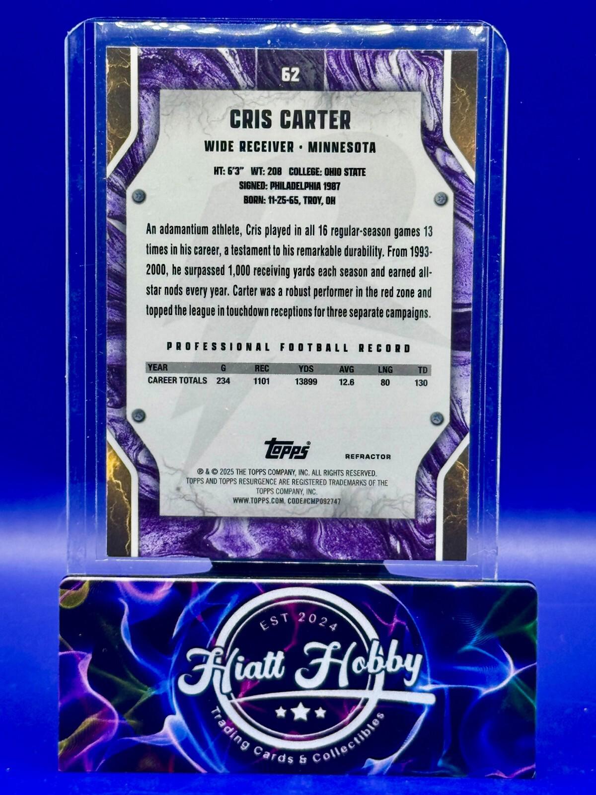 2024 Topps Resurgence - Cris Carter #62 - Refractor
