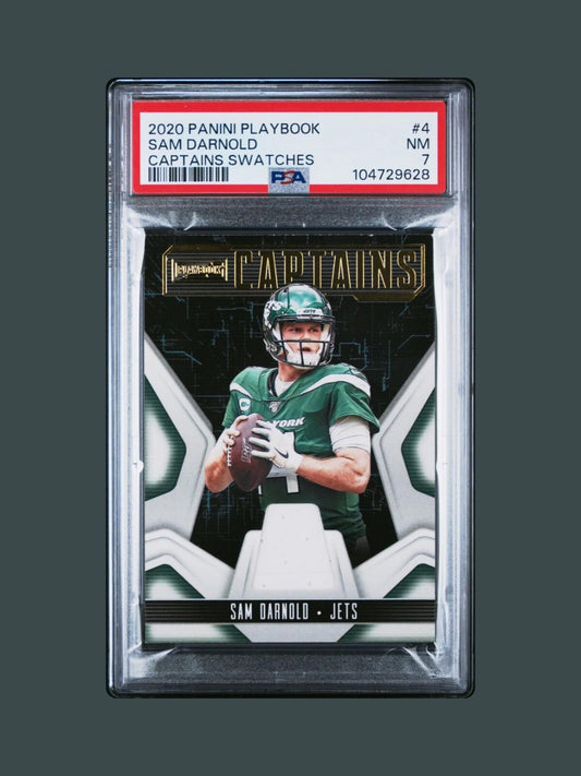 2020 Panini Playbook - Sam Darnold #CAP-4 - Captain Swatches - PSA 7 (MEM)
