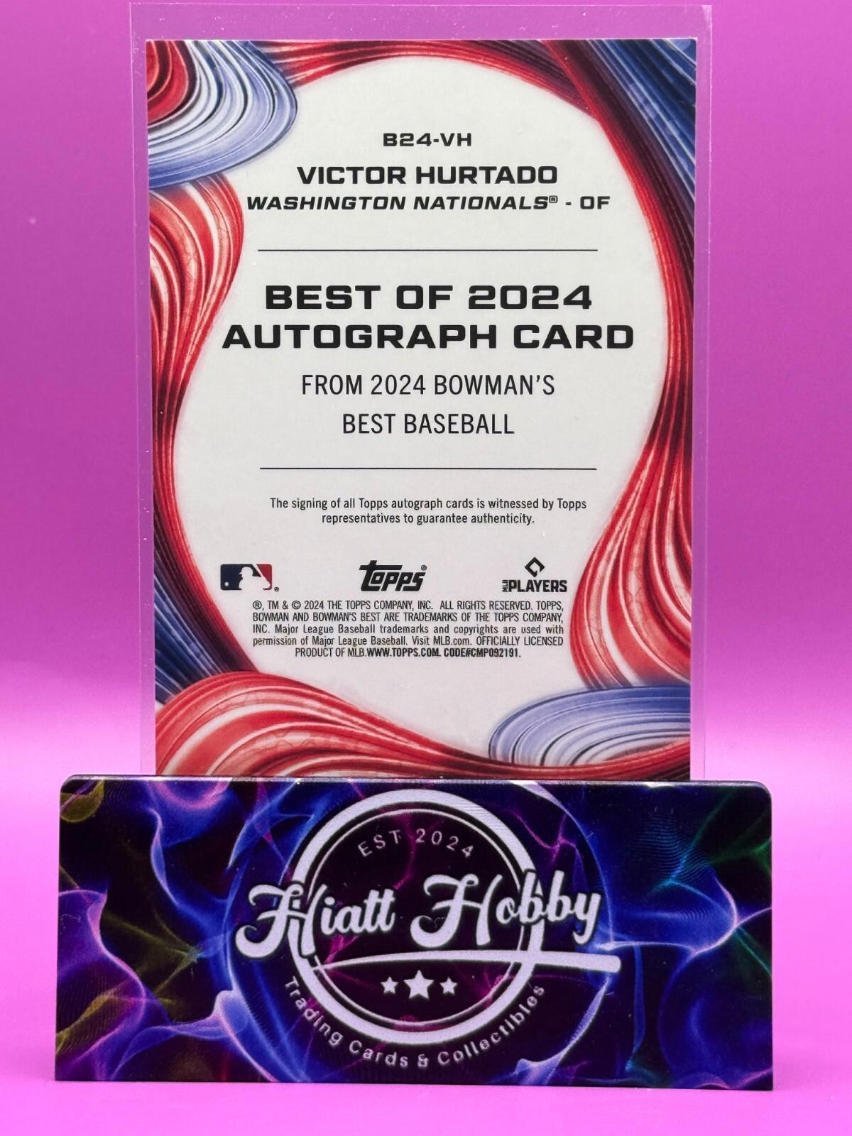 2024 Bowman's Best - Victor Hurtado #B24-VH - Green Auto /99 (RC, AU)
