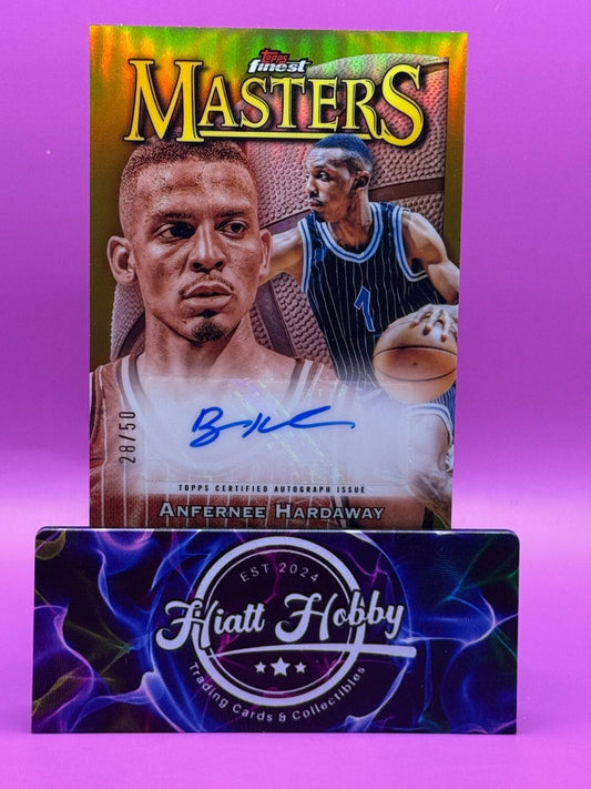 2023 Topps Finest Basketball - Anfernee Hardaway #MA-AH - Gold Masters Auto /50
