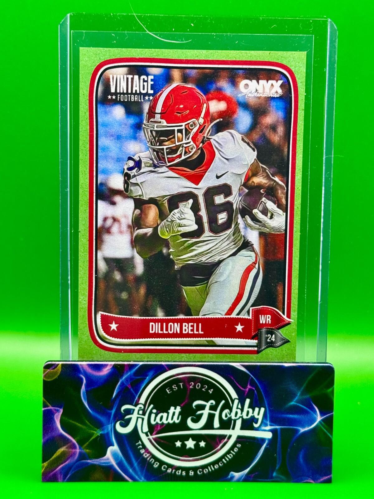 2024 Onyx Vintage Football - Dillon Bell  #OVDIBE - Green /50 (RC)