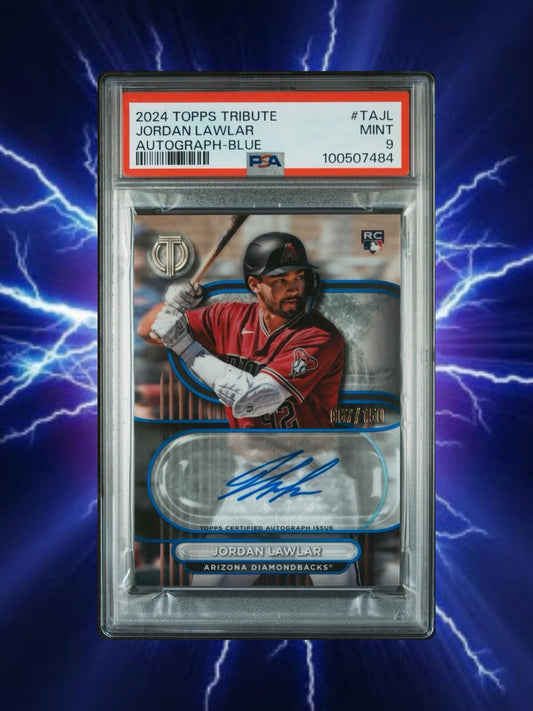 2024 Topps Tribute Jordan Lawlar #TA-JL -  Blue Auto /150 - PSA 9 🔥