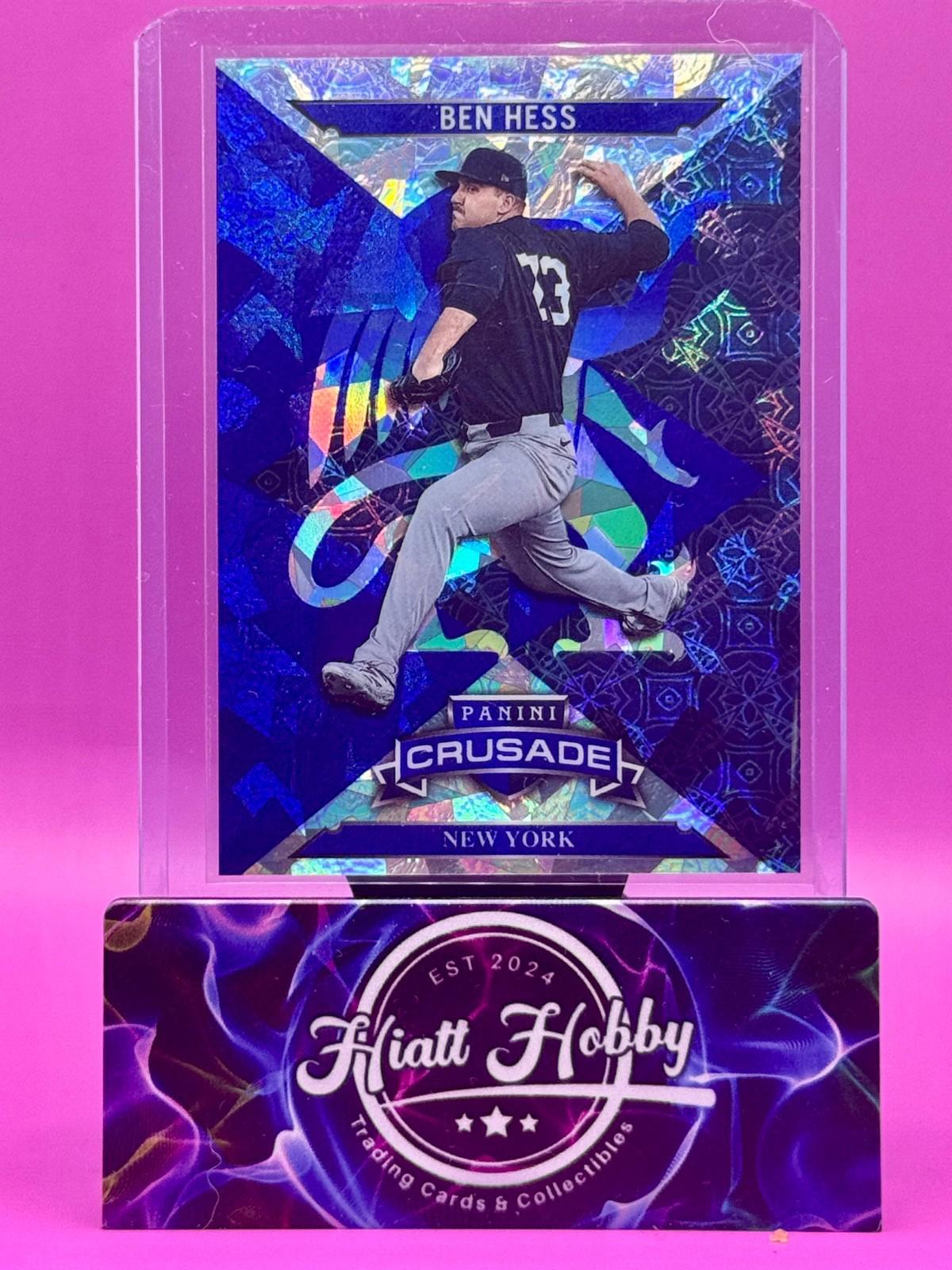 2025 Panini Crusade - Ben Hess #34 - Blue Crusade - Cracked Ice (RC)