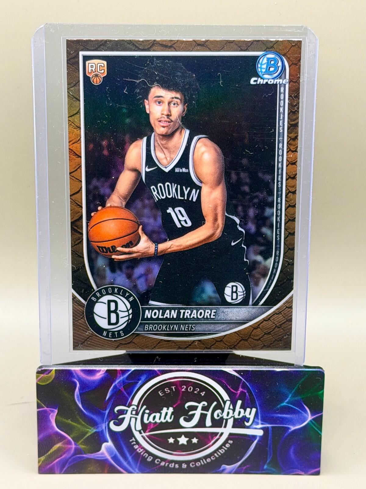 2025-26 Bowman Chrome Basketball - #BCV-19 Nolan Traore - Reptilian (RC)