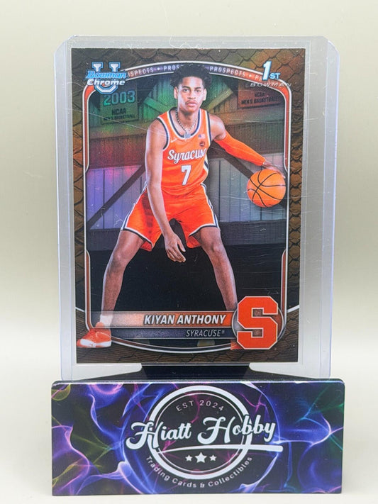 2025-26 Bowman Chrome Basketball #BCP-4 Kiyan Anthony Reptilian Refractor (1st)