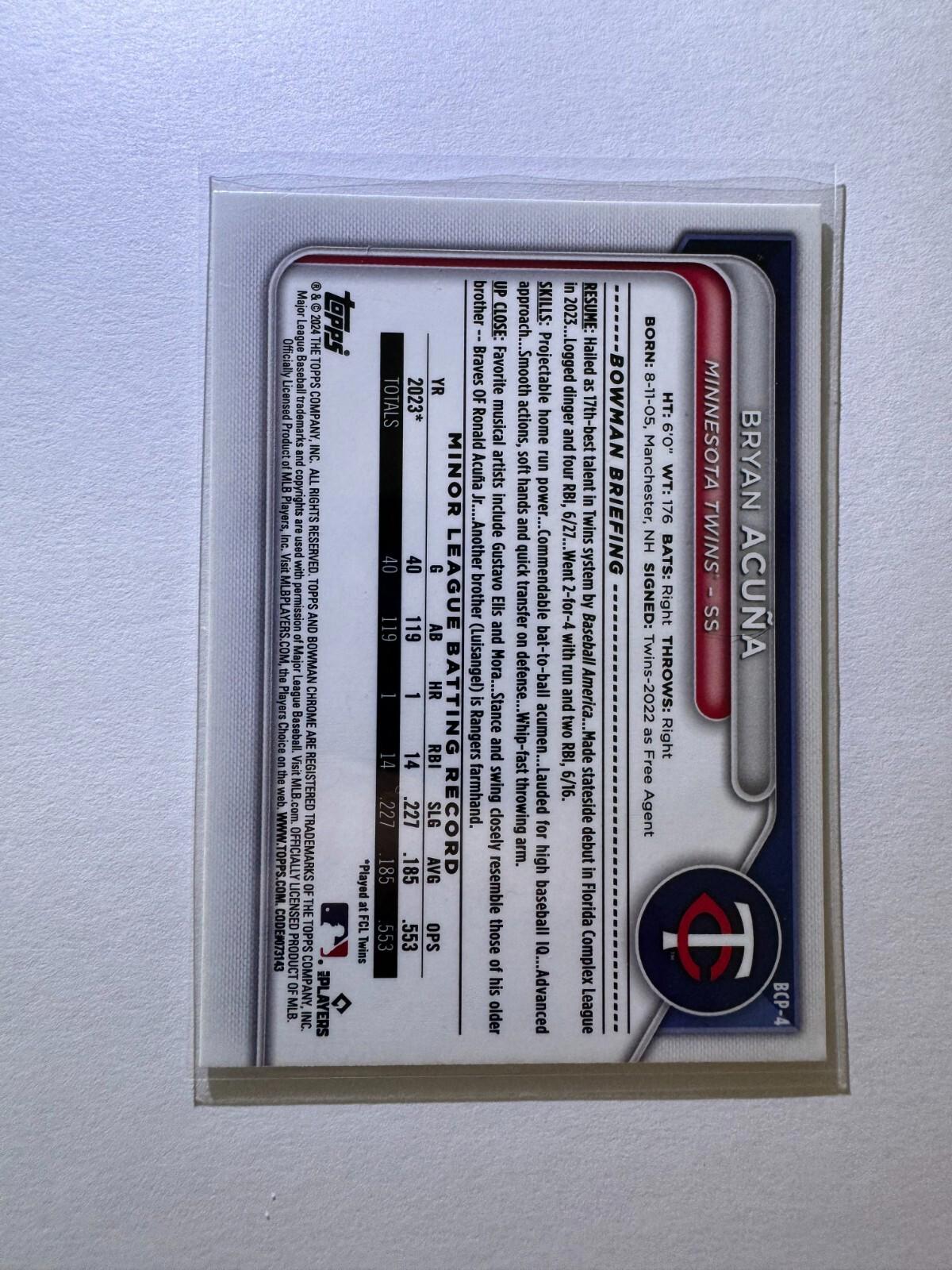 2024 Bowman Chrome - LOT of 7