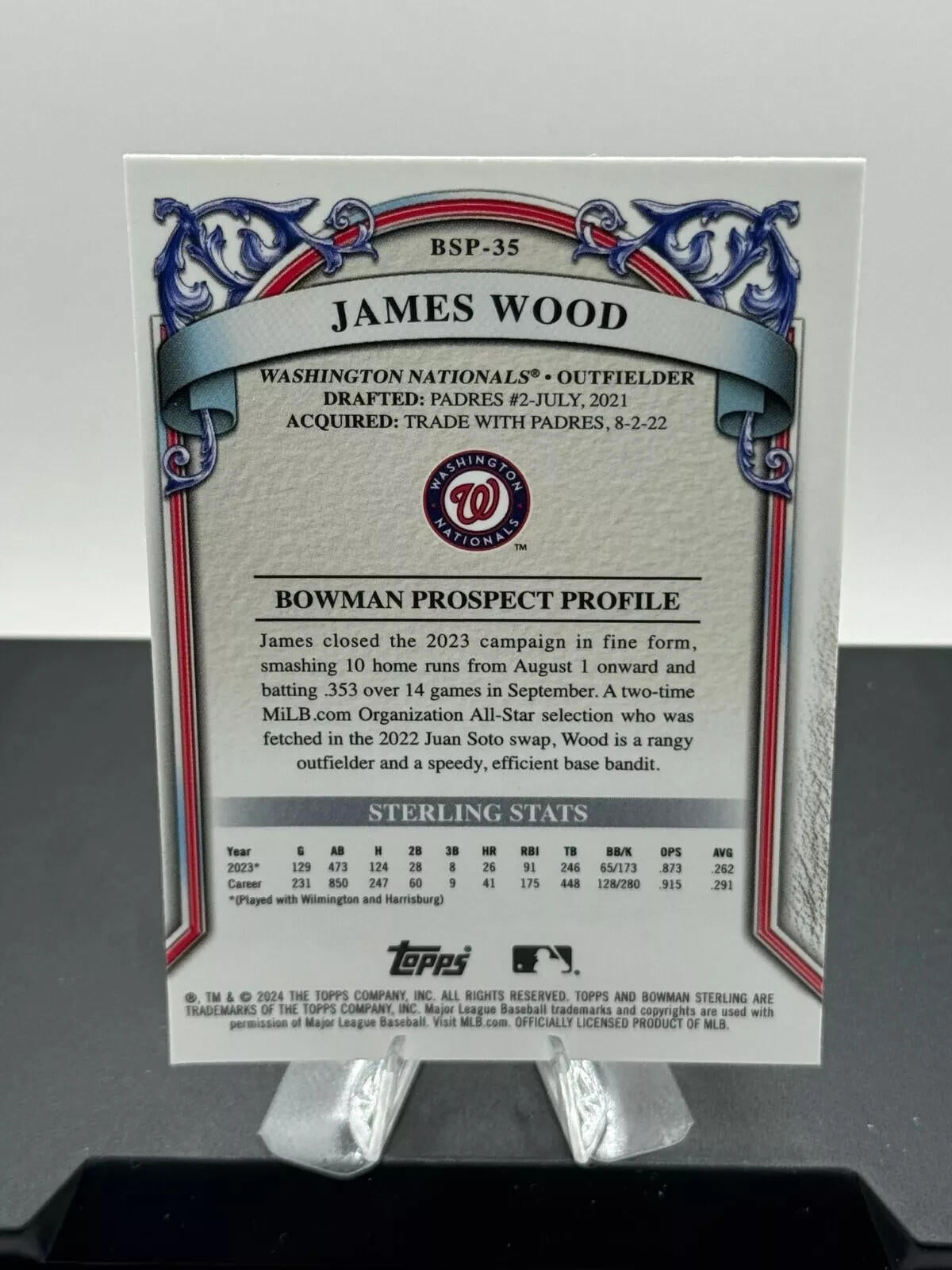 2024 Bowman Sterling - James Wood #BSP-35