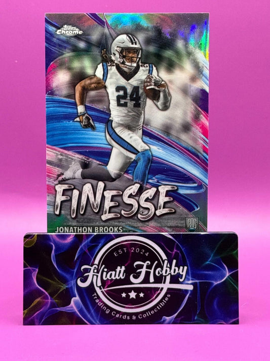 2024 Topps Chrome Football - Jonathon Brooks #F-10 - Finesse - Refractor (RC)