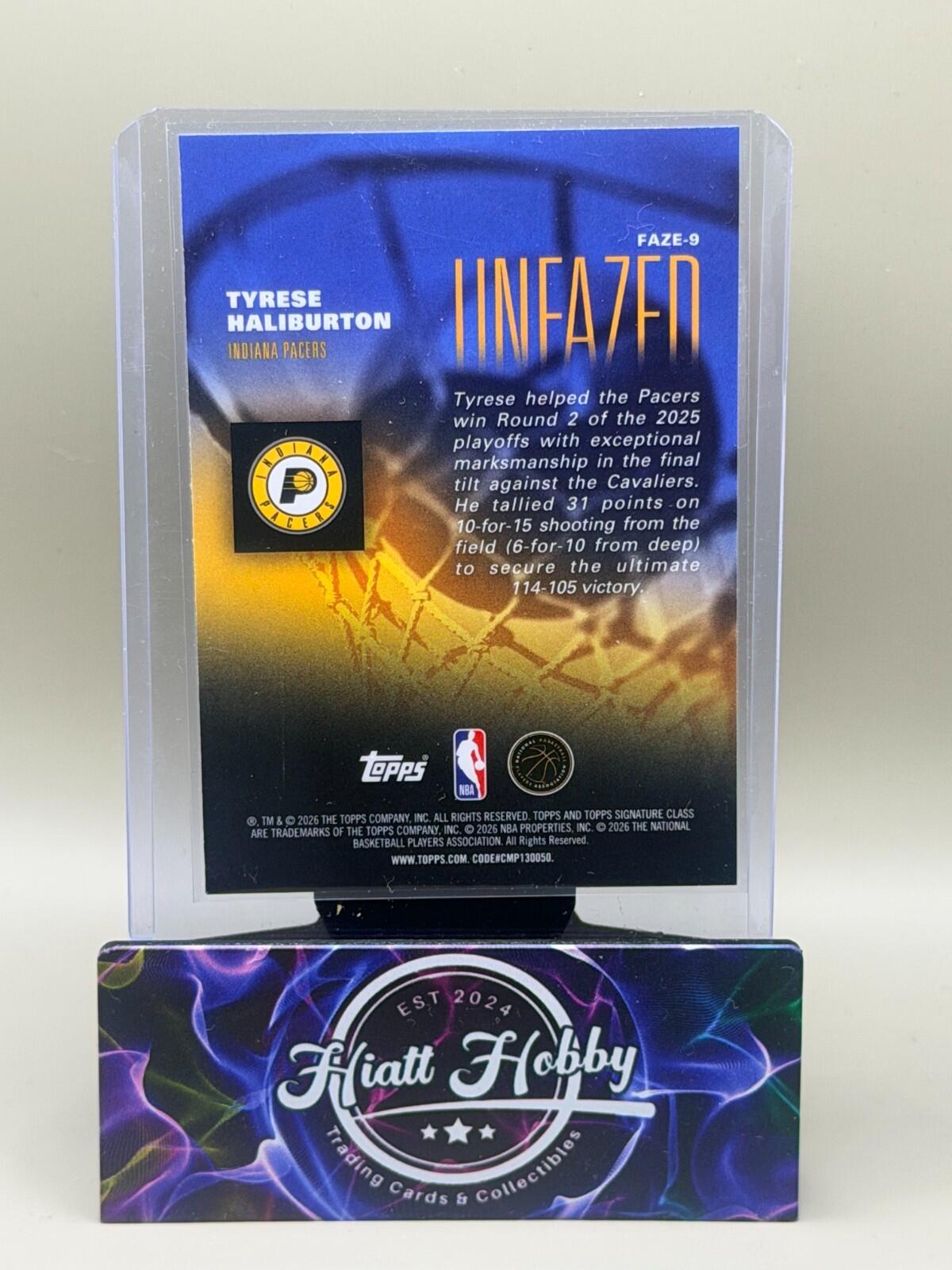 2025-26 Topps Signature Series Basketball - #FAZE-9 Tyrese Haliburton - Unfazed
