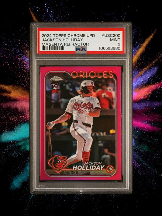 2024 Topps Chrome Update - Jackson Holliday - Magenta Refractor /399 - PSA 9