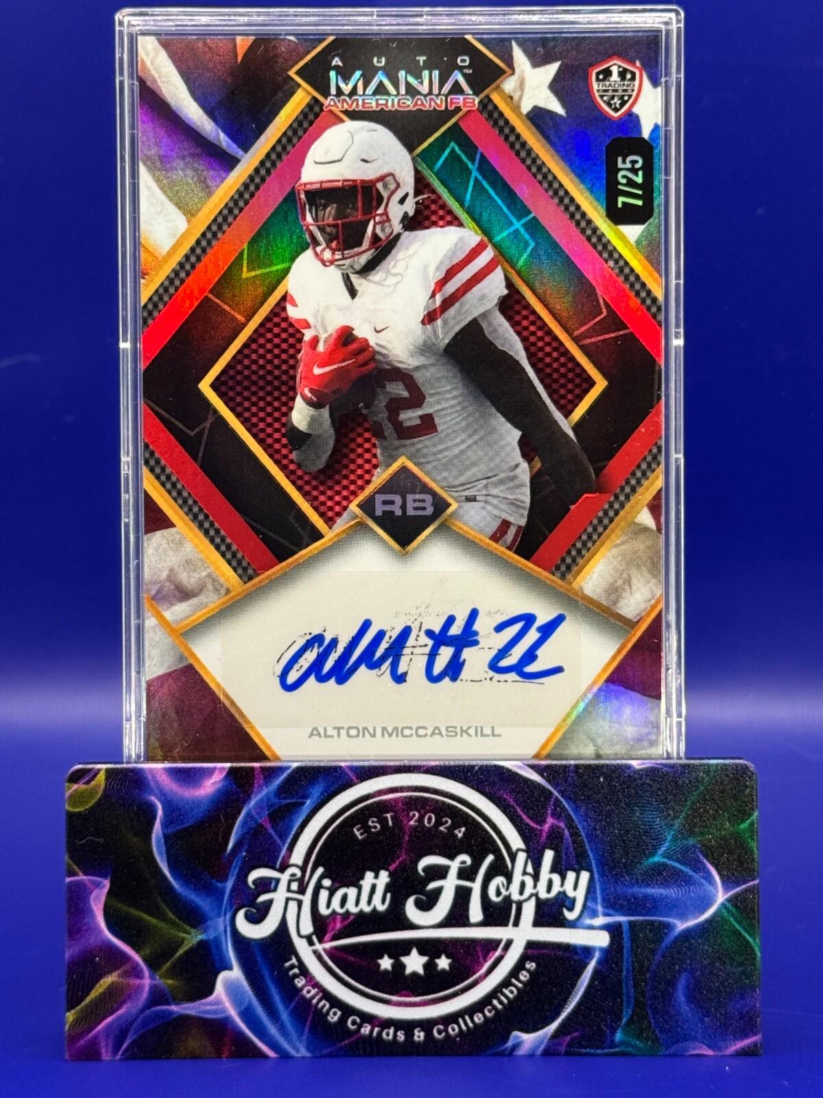 2024 Wild Card Auto Mania - Alton McCaskill #AMAD-AM - American Flag /25
