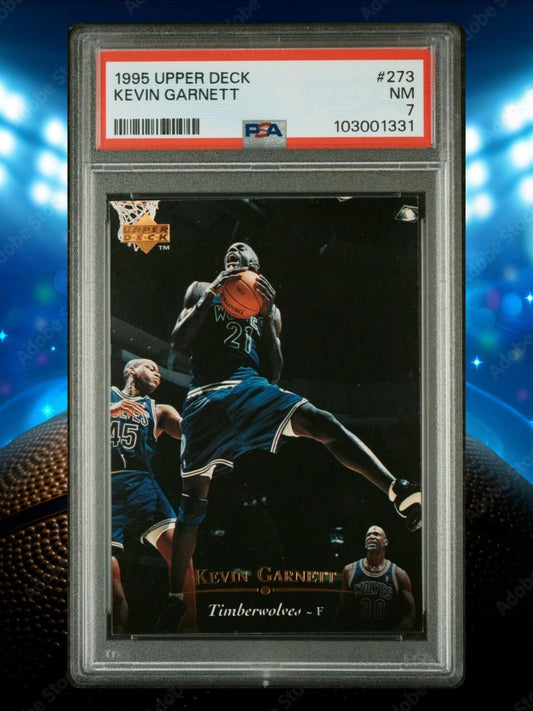 1995 Upper Deck Basketball - Kevin Garnett #273 (RC) - PSA 7