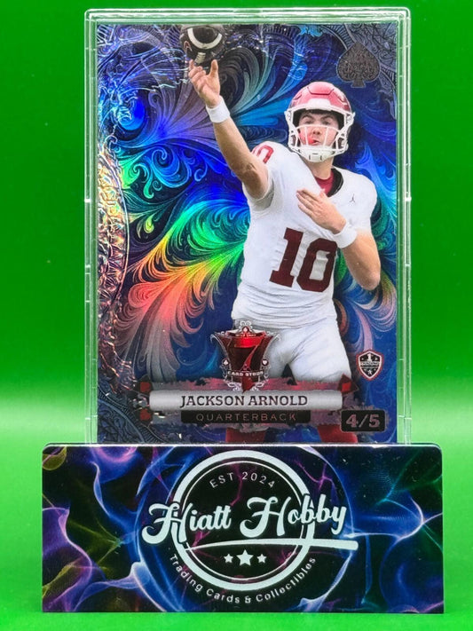 2024 Wild Card 7-Card Stud - Jackson Arnold #CS7CS-JA - Blue /5