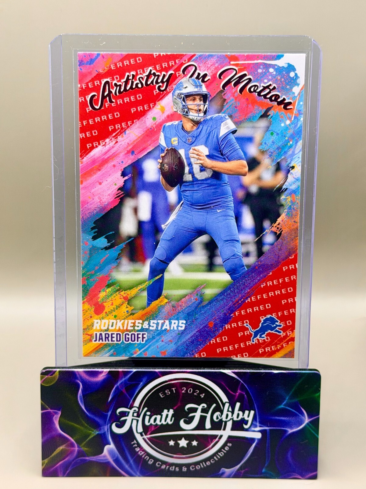 2025 Panini Rookies and Stars - #6 Jared Goff - Artistry in Motion - Preferred