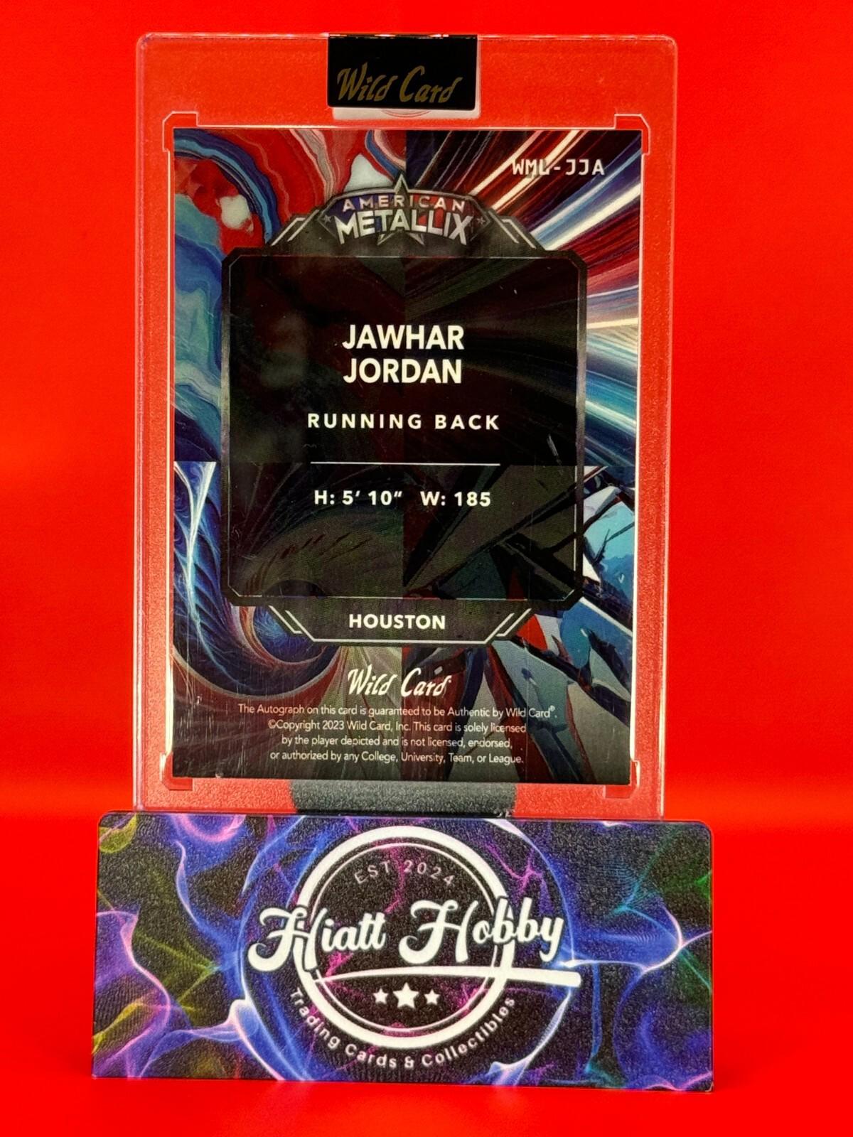 2023 Wild Card Metallix - Jawhar Jordan #WML-JJA - Speckled Foil Auto /12