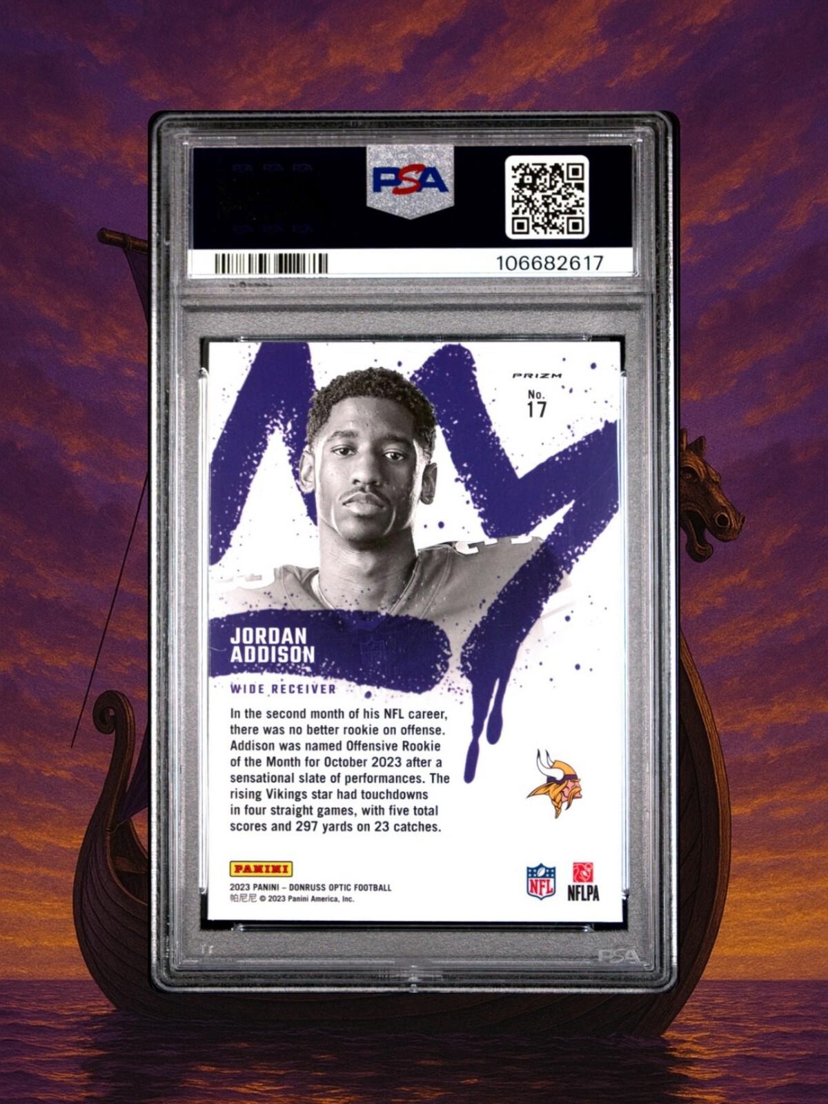 2023 Panini Donruss Optic - Rookie Kings Jordan Addison #17 (RC) PSA 10