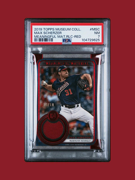 2019 Topps Museum Coll - Meaningful Material Max Scherzer #MMR-MSC - Red /10
