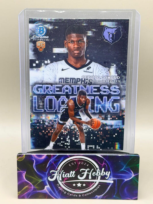 2025-26 Bowman Chrome Basketball - #GL-11 Cedric Coward - Greatness Loading (RC)