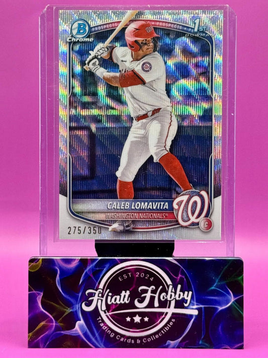 2025 Bowman - Chrome Prospects Caleb Lomavita #BCP-120 Wave Refractor /350 (RC)