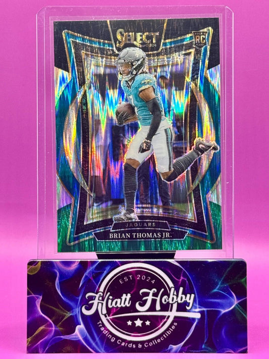 2024 Panini Select - Concourse - Brian Thomas Jr. #91 Black & Green Shock (RC)