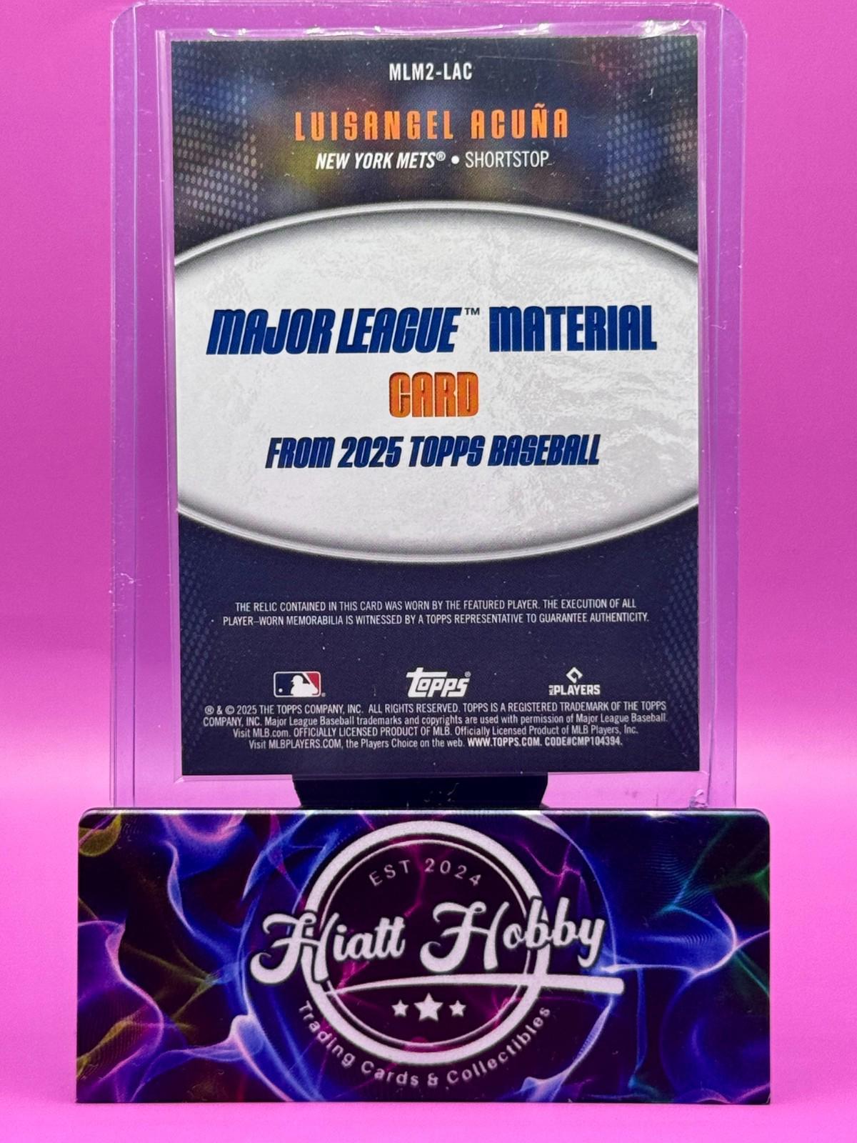 2025 Topps Series 2 - Major League Material Luisangel Acuna #MLM2-LAC (MEM, RC)