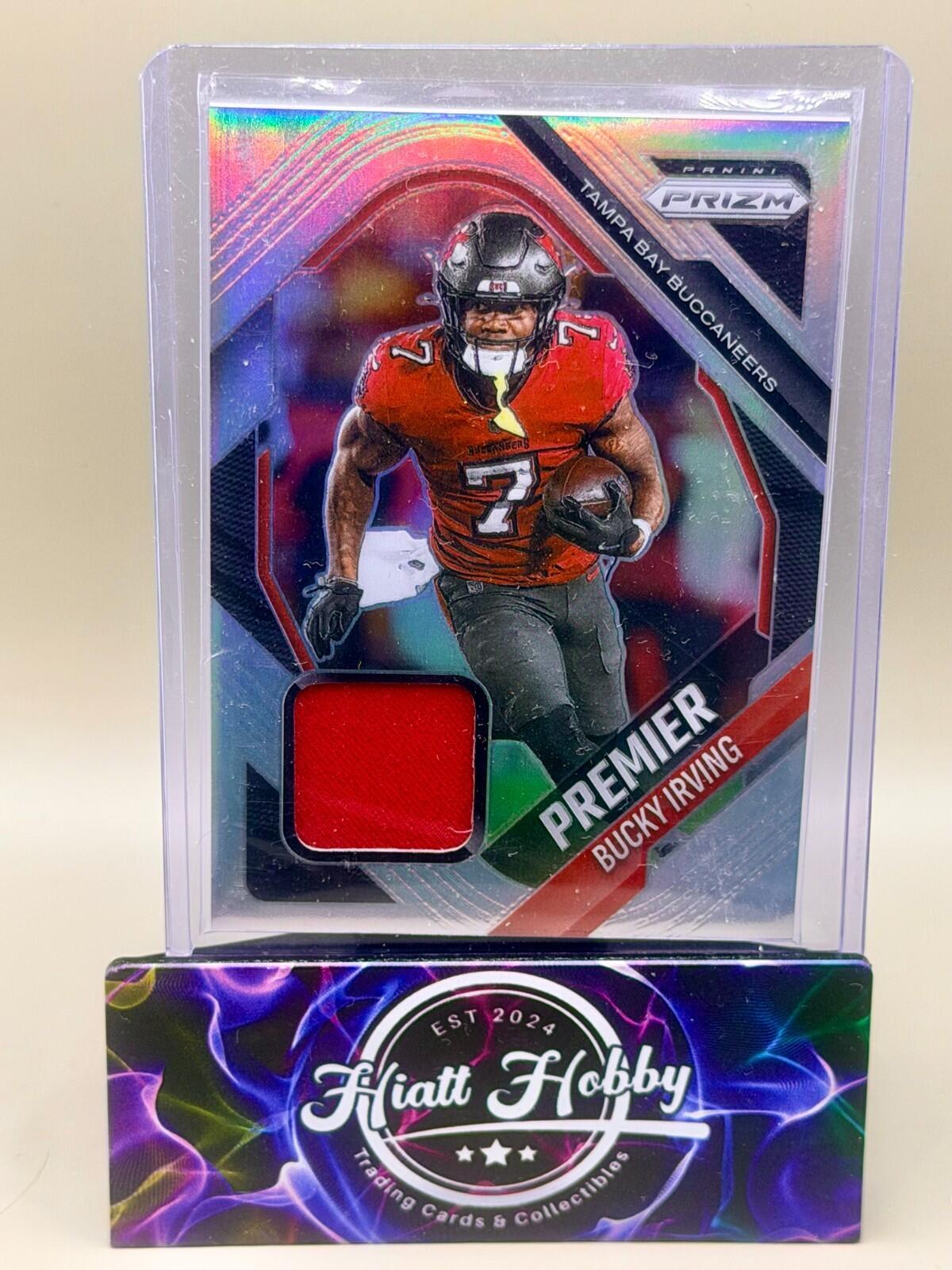 2025 Panini Prizm Football - #PJY-BIG Bucky Irving - Premier Jersey Silver Holo