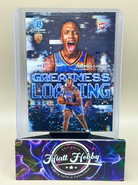 2025-26 Bowman Chrome Basketball - #GL-15 Thomas Sorber - Greatness Loading (RC)
