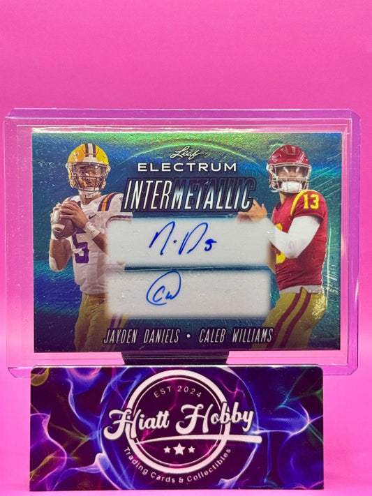 2024 Leaf Electrum - Jayden Daniels / Caleb Williams - Platinum Dual Auto /6