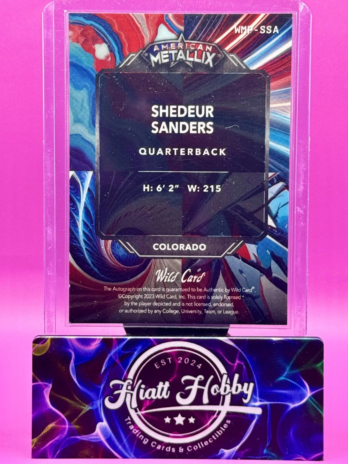 2023 Wild Card Metallix - Shedeur Sanders #WMP-SSA - Red Disco Auto /4