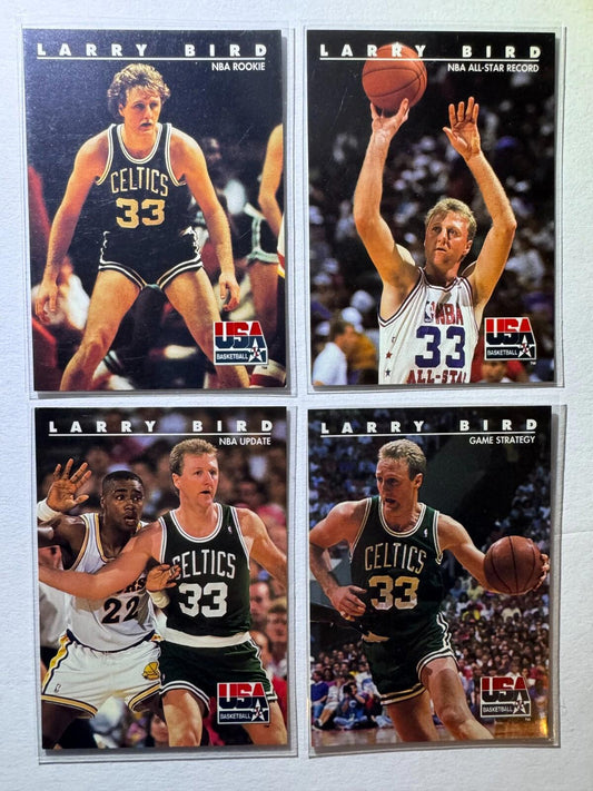1992 Skybox USA Basketball Larry Bird - LOT of 4