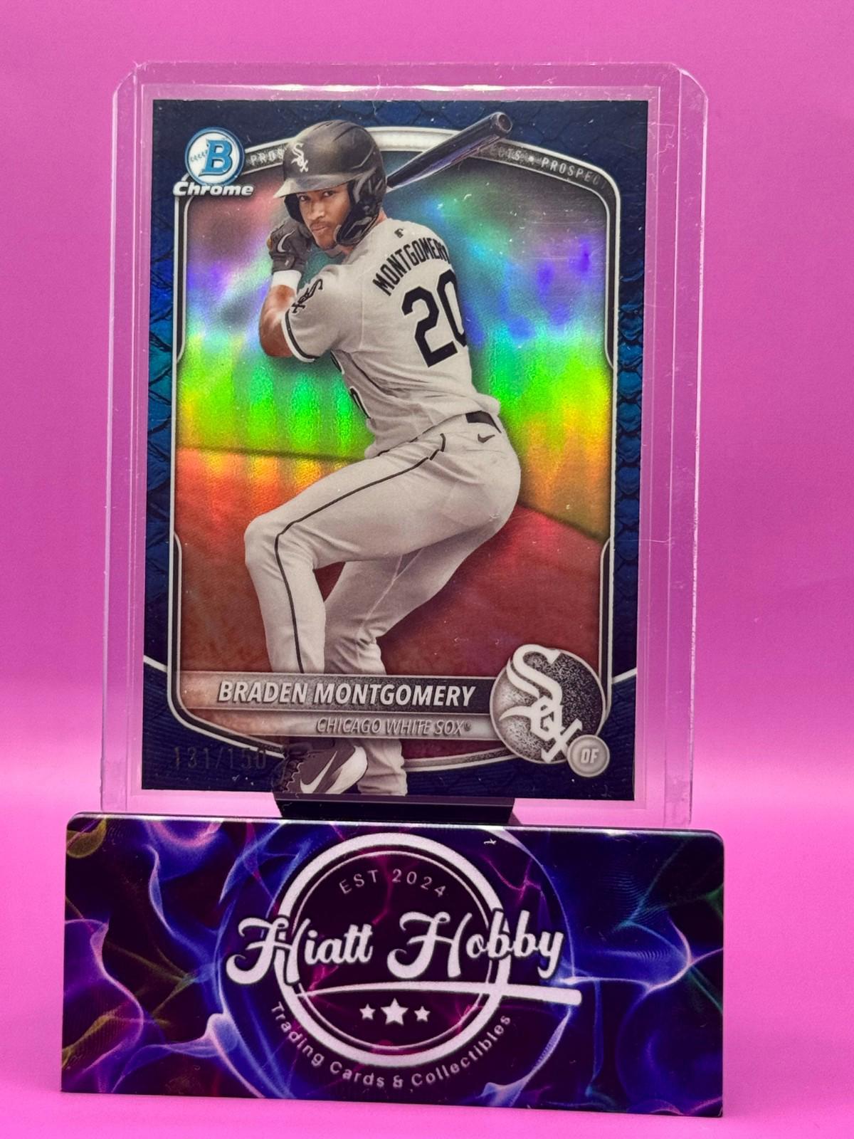 2025 Bowman Chrome - Braden Montgomery #BCP-132 - Blue Reptilian /150 (RC)
