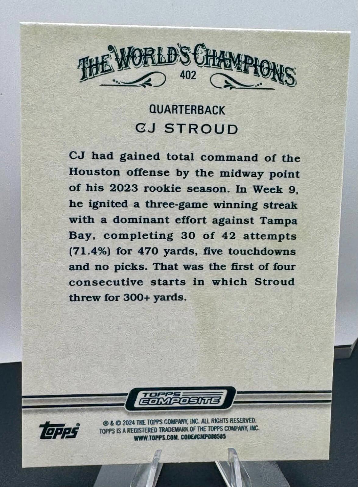 2023 Topps Composite - Topps Gallery - CJ Stroud #377