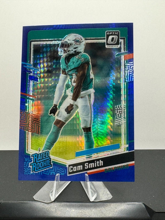 2023 Panini Donruss Optic - Rated Rookie #268 Cam Smith (RC) - BLUE HYPER PRIZM