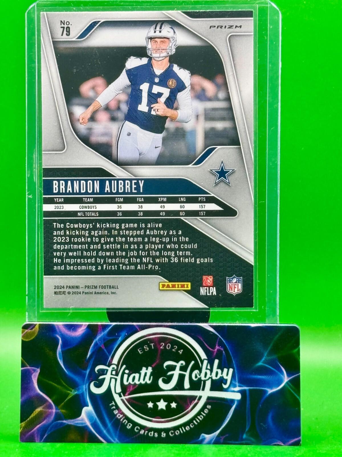 2024 Panini Prizm - Brandon Aubrey #79 Black & White Checker Prizm